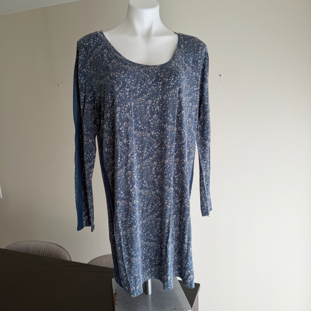 Victoria's Secret Blue Floral Long Sleeve Dress